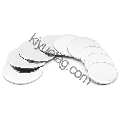 100Pcs Stainless Steel Dog Tag Mirror Polished 25-30-35mm Disc Round PET Plate Personalized Bracelet Necklace Jewelry Charm