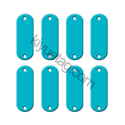 100Pcs/Set Elliptic Dog ID Tags Aluminum Pendant