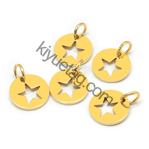 Wholesale 100pcs Blank Stainless Steel ID Tag Round Pet Dog Nameplate  Custom Engraved Pendant Key Ring Necklace Accessories