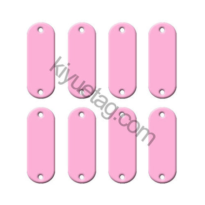 100Pcs/Set Elliptic Dog ID Tags Aluminum Pendant