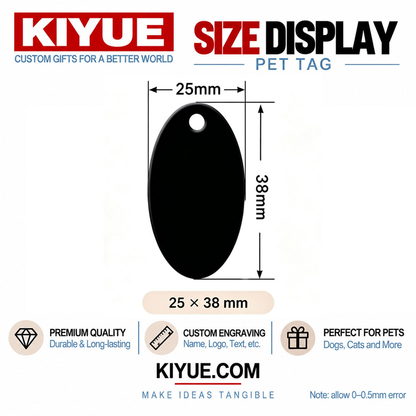 Oval Aluminum Pet ID Tags – Wholesale Engraving Blanks