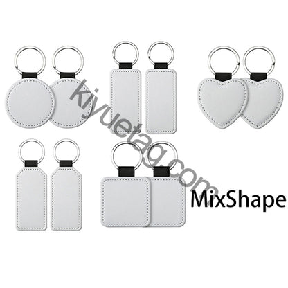 Wholesale 100 50 20PCS Sublimation PU Blanks Tag Dog Tag For Diy Keychain