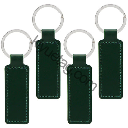 Wholesale 100/50Pcs Bright PU Leather Keychain Dog ID Tags NamePlate Car Gift Pendant PU Key Chain