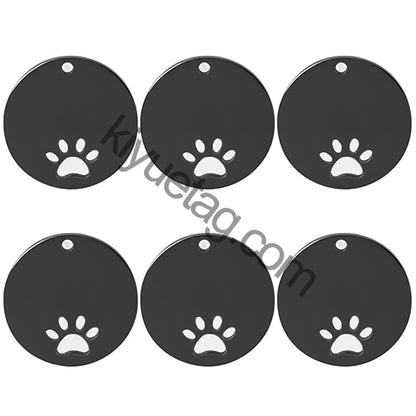 100PCS Personalized Pet ID Tag Customized Stainless Steel Engravable Cat Address Anti-Loss Dog Halter Collar Pendant Necklace