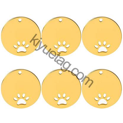 100PCS Personalized Pet ID Tag Customized Stainless Steel Engravable Cat Address Anti-Loss Dog Halter Collar Pendant Necklace