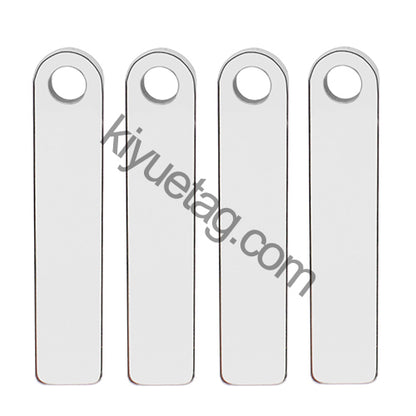 100Pcs Pet Dog Stainless Steel Rectangle Metal Blank Tag Memorial Pendant Necklace Jewelry Makings