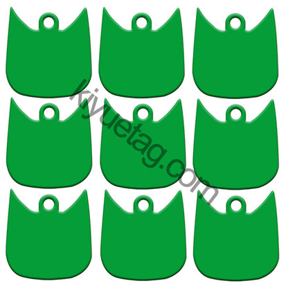 100Pcs/Set Cat Face Dog ID Tags Aluminum Pendant