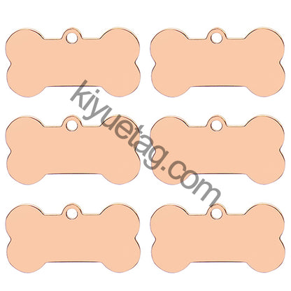 Wholesale 100 Pieces Stainless Steel Bone Pet Identity Dog ID Tag Personalized Laser Custom Cat Collar Accessories