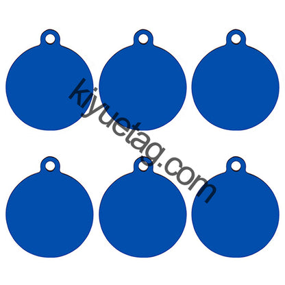 100Pcs Personalized Dog Round Stainless Steel Tag Name Plate Customized Cat Puppy Nameplate Cat Collar Accessories Wholesale
