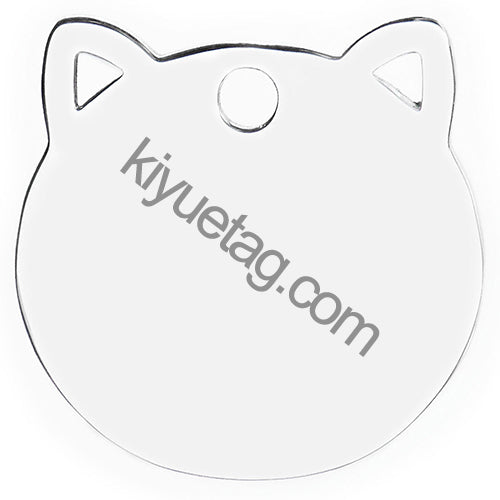 100PCS Personalized Customizable Pet Stainless Steel Tag Laser Engraving Anti-Lost ID Tag Cat Collar Pendant Accessories