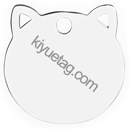 100PCS Personalized Customizable Pet Stainless Steel Tag Laser Engraving Anti-Lost ID Tag Cat Collar Pendant Accessories