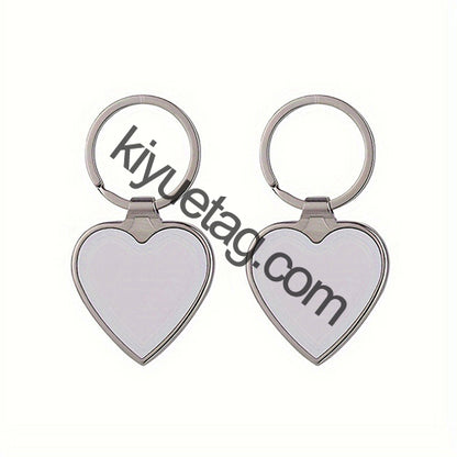 Wholesale 100 50 20PCS Sublimation Blanks Tag Metal Heart DIY Dog Tag For Christmas Keychain