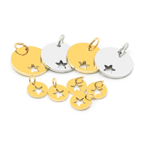 Wholesale 100pcs Blank Stainless Steel ID Tag Round Pet Dog Nameplate  Custom Engraved Pendant Key Ring Necklace Accessories