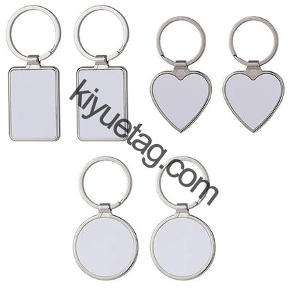 Wholesale 100 50 20PCS Sublimation Blanks Tag Metal Heart DIY Dog Tag For Christmas Keychain
