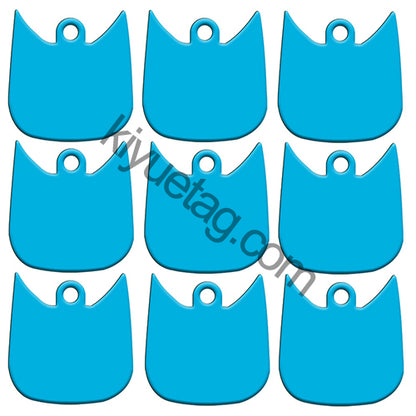 100Pcs/Set Cat Face Dog ID Tags Aluminum Pendant