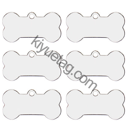 Wholesale 100 Pieces Stainless Steel Bone Pet Identity Dog ID Tag Personalized Laser Custom Cat Collar Accessories