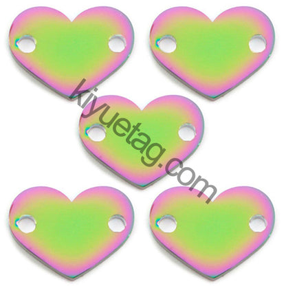Wholesale 100Pcs Stainless Steel Love Pendants Blank Metal Pet Dog Tag Charms Necklace Bracelets Jewelry Making Accessories