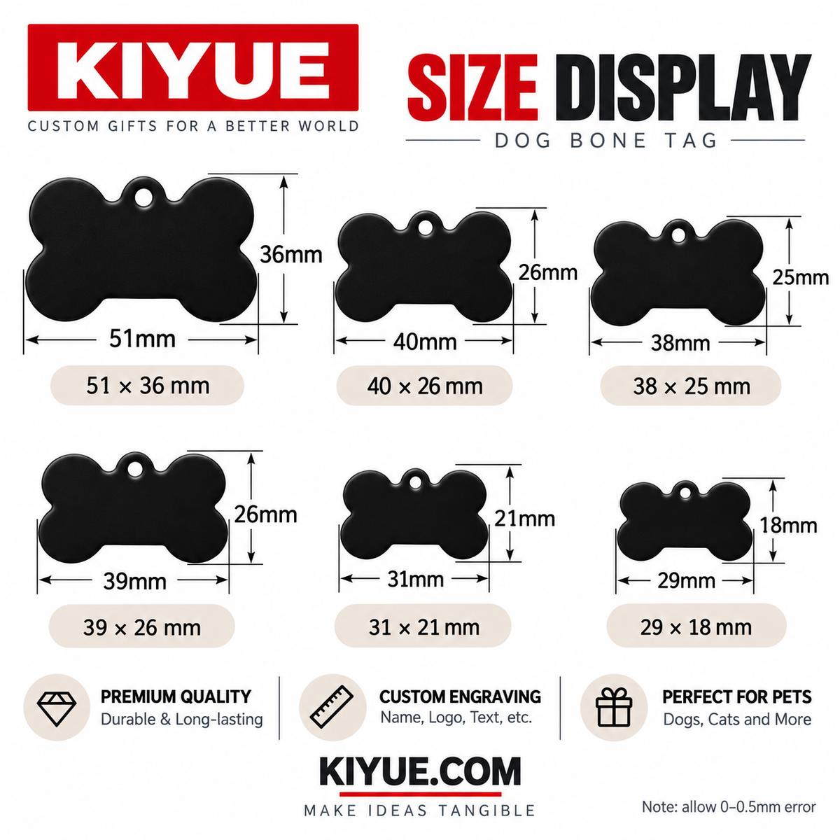 Bone Aluminum Pet ID Tags – Wholesale Blank Dog Tags