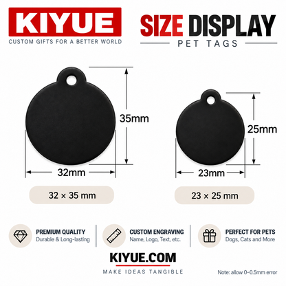 Round Disc Aluminum Pet ID Tags – Wholesale Blank Tags