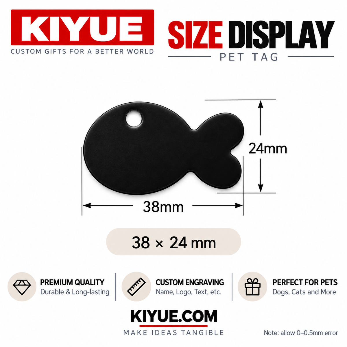 Fish Shape Aluminum Pet ID Tags – Wholesale Blank Tags