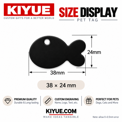 Fish Shape Aluminum Pet ID Tags – Wholesale Blank Tags