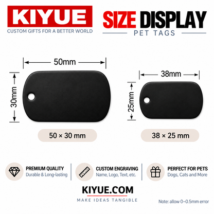 Military Style Aluminum Dog Tags – Wholesale Engraving Blanks