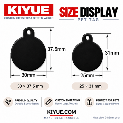 Round Tab Aluminum Pet ID Tags – Wholesale Engraving Blanks