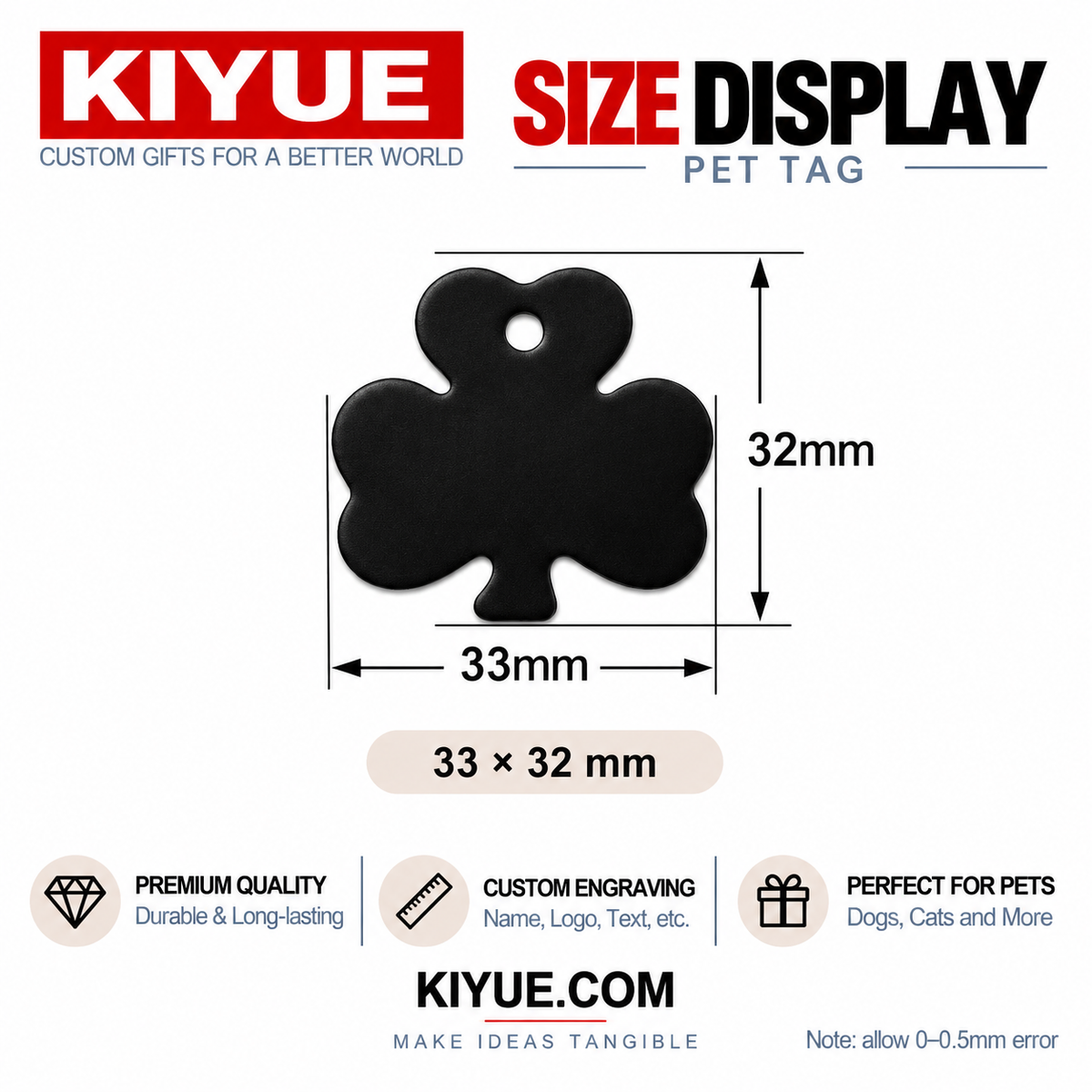 Clover Shape Aluminum Pet ID Tags – Wholesale Engraving Blanks