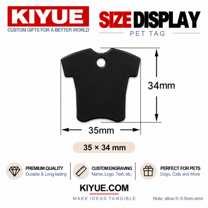 T-Shirt Shape Aluminum ID Tags – Wholesale Engraving Blanks