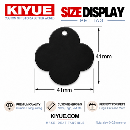 Four Leaf Clover Aluminum Pet ID Tags – Wholesale Blanks