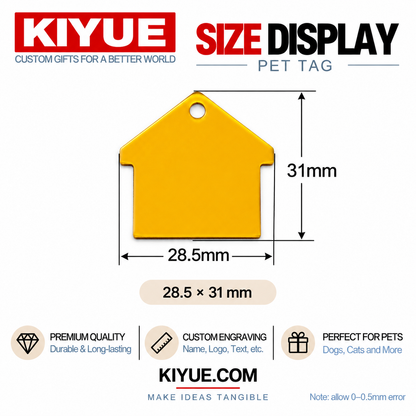 Dog House Aluminum Pet ID Tags – Wholesale Engraving Blanks
